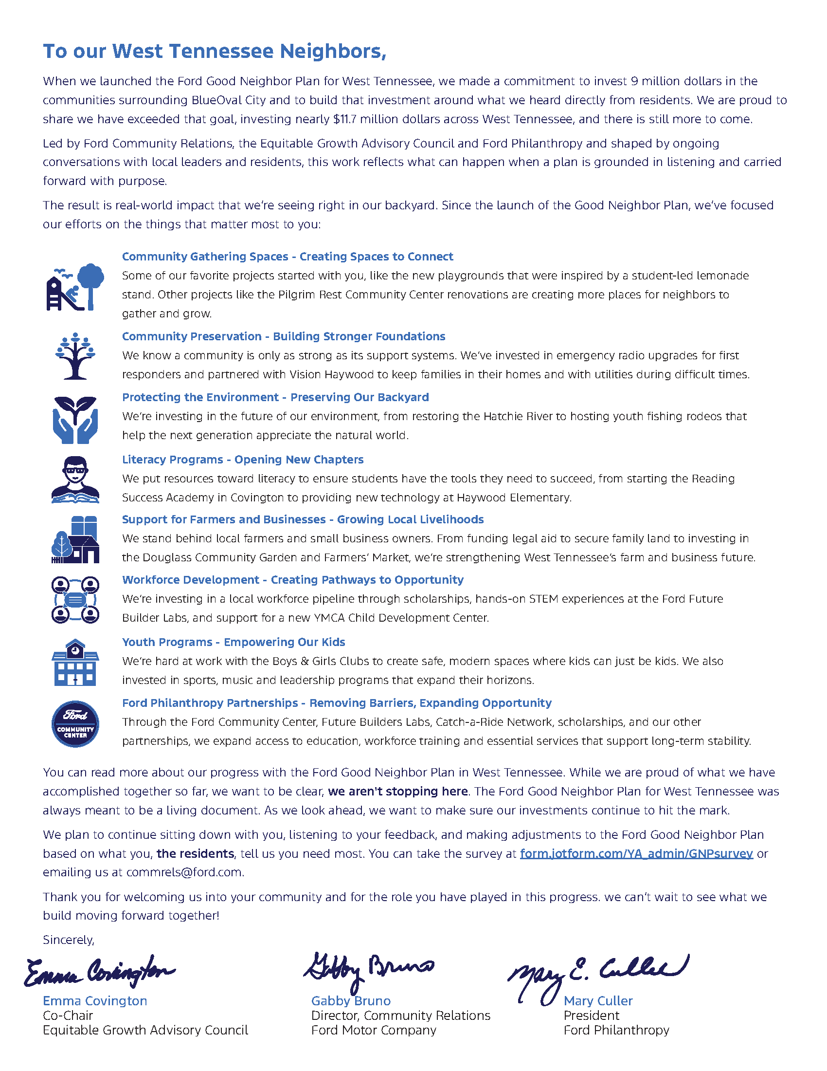 Good Neighbor Plan Progress Report Page 3